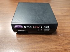 BELKIN OMNI CUBE 2 PORT F1D092 KVM WORKING NO POWER SUPPLY picture