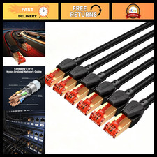 6-Pack 1FT Cat 8 Ethernet Cable - High-Speed 40Gbps, 2000MHz, Short Network Cord picture
