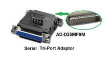Tri-Port  DB9 Male to DB25 Female and DB25 Male Serial Adapter - (AD-D25MF9M) picture