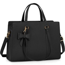 Laptop Bag For Women 15.6 Inch Laptop Tote Bag Waterproof Leather Computer Bag L picture