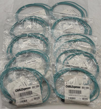 Lot of 10 CABLExpress CXJ04-LC-LC-Z2-003 3M LC/LC MM 50/125 AQUA OM4 RISER CABLE picture