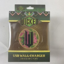 Wicked USB Wall Charger USB-A & USB-C Ports Elphaba Glinda CultureFly New Sealed picture