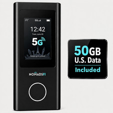 NomadsFi PocketFi 5G travel wifi hotspot for US and Global with US 50GB preload picture