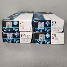 Genuine HP 772 Ink Cartridge Set Matte Black Magenta Cyan Yellow 300mL DesignJet picture