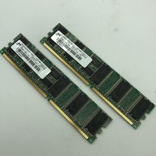 MICRON 512MB Total (2 x 256mb) DDR PC 2100 ECC Memory 266mhz 32mx72 SDRAM 2pcs picture