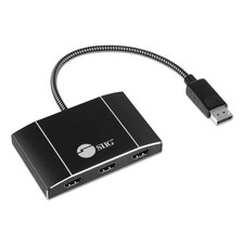 SIIG CE-DP0Q11-S1 8K 1x3 DisplayPort 1.4 to H-DMI MST Hub Splitter - Black picture