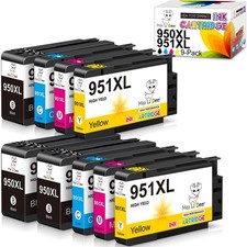 9-Pack 950 951 Ink Cartridges Combo Pack Upgraded Xl Miss Deer Compatible picture