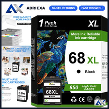 High-Capacity Black Ink Cartridges 68XL Replacement for HP Printers - 2 Pack picture