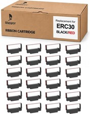 Compatible 24 Pack ERC-30/34/38 Ribbons - Black & Red Ink, 500,000 Yield picture