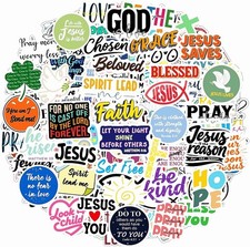 300PCS Inspirational Christian Jesus Bible Verse Stickers, Blue picture