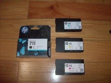 2021 GENUINE SET 4 HP #711 INKS DESIGNJET T120 T520 CZ130A CZ131A CZ132A CZ133A picture