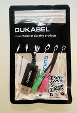 DUKABEL USB to 3,5 mm Jack TRS AUX Adapter External Sound Audio Adapter NEW picture