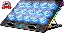 Base de refrigeración para portátil para juegos con 15 ventiladores silenciosos picture