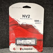Kingston NV2 500GB PCIe 4.0 NVMe M.2 Internal SSD 3500MB/s SNV2S/500G NEW SEALED picture