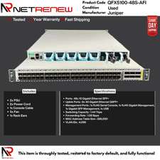 QFX5100-48S-AFI Juniper   Switch 48 Port SFP+ 6x QSFP picture