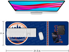 NY Mets Desk Mat Large XL Gaming Mousepad 31.5
