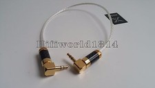 3.5mm to 3.5mm stereo AUX AUDIO OCC silver Carbon Fiber Plug Rhodium picture