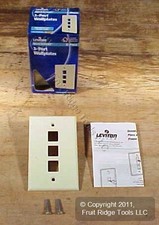 Leviton 41080-3AP Almond 5 3PT Quickport Wallplates 41080-3A 5-PACK Nylon 5-Pack picture