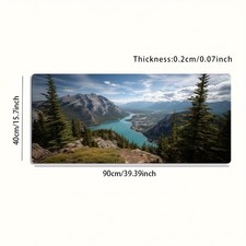 A Large Gaming Mouse Pad Featuring a Scenic Photography Style of The Blue Lake picture