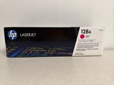 HP 128A CE323A Magenta Genuine OEM LaserJet Toner Cartridge NEW SEALED picture