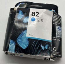 New GENUINE HP 82 69ml DesignJet Cyan Ink Cartridge C4911A Exp 12/2018. picture