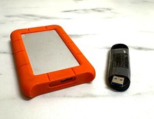LaCie LRD0TU5 External USB-3 Enclosure and USB-3 Cable. NO Hard Drive + Case picture