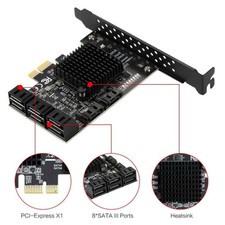 8-Port SATA 3.0 PCI Express Expansion Card PCI-E Controller 6G Adapter for HDD picture
