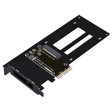PCIe 4.0/5.0 x4 to U.2/U.3/E1.S/E3.S SSD Adapter Card with Half Height Bracket picture