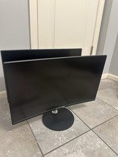 Sceptre Curved Screen Monitors Lot of 2 Black HDMI VGA Inputs Sleek Design picture