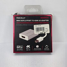 Macally MDHDMI4K Mini DisplayPort HDMI 4K Adapter Silver Aluminum Thunderbolt 2 picture