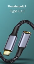 Thunderbolt 3/4 USB C Extension Cord 10Gbps 100W 4K Video 6FT Cable ALL Purpose picture