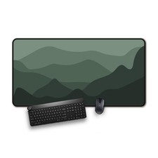 Large Gaming Desktop Pad with Mountain Landscape Design, Extended Desktop Mat... picture