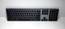 Matias FK418BTLB Backlit Wireless Aluminum Keyboard Space Gray Bluetooth *READ* picture