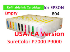 11 Empty Refillable Ink Cartridge Epson P7000 P9000 Printer T804 804 chip picture
