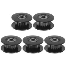 5pcs 2GT Idler Pulley 20 Teeth 3mm Bore 18mm Dia. 6mm Width Belt, Black picture