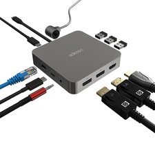 Adesso 11 in 1 USB C Multiport Docking Station Dual Display HDMI USB 3.2 PD 100W picture