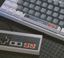 Retro Spacebar Keycap Classic Controller Shaped ABS 6.25U OEM Profile White picture