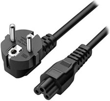 C5 EU 3 PRONG CLOVER LAPTOP POWER LEAD CORD CABLE for Laptop Adapter 2 pin picture