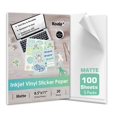 100 Bulk Koala Printable Vinyl Sticker Paper Waterproof Matte White Inkjet Print picture