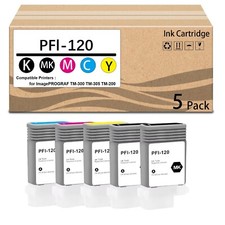 5 Pack  PFI-120 PFI-120MBK PFI-120BK PFI-120C PFI-120M PFI-120Y Ink Cartridge picture