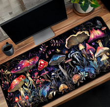 Enchanted Mushroom Desk Mat #5 - Fantasy Forest XL Mouse Pad, Magic Earth picture