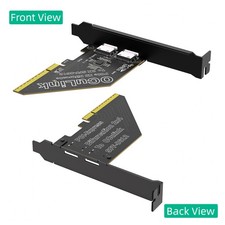 PCIe 4.0 X8 to Dual OCuLink SFF-8612 Adapter, Bifurcation x4x4, 64Gbps eGPU U.2 picture