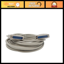 25ft DB25 Serial Port Cable Male to Male RS232 Connector - High-Speed Data Trans picture