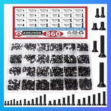 Computer Screws Kit 860 Pcs M1.2-M3 Laptop / PC Repair Hardware Fasteners picture
