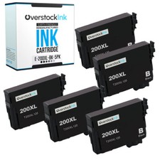5PK OSI 200XL Black Ink Cartridges Compatible for Epson Workforce WF-2540 2530 picture