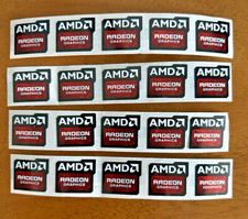 20 PCS AMD Radeon Graphics Stickers - 17.5 x 17.5mm Case Badge Logo Laptop- NEW picture