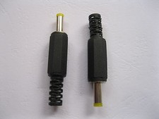 24 pcs 4.0x1.7mm DC Power Male Plug Adapter Connector Yellow Head Plastic Handle picture