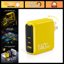 140W PD 3.1 GaN+ Charger, 100W 3-Port Fast Laptop Wall Charger, Compact Power Ad picture