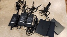 3x Lot Dell 5FDDV Thunderbolt USB-C 4K Laptop Docking Stations + 180w Chargers picture