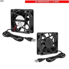 Efficient 2PCS Brushless Cooling Fan - USB 60mm x 10mm, Low Noise 26 dBA picture